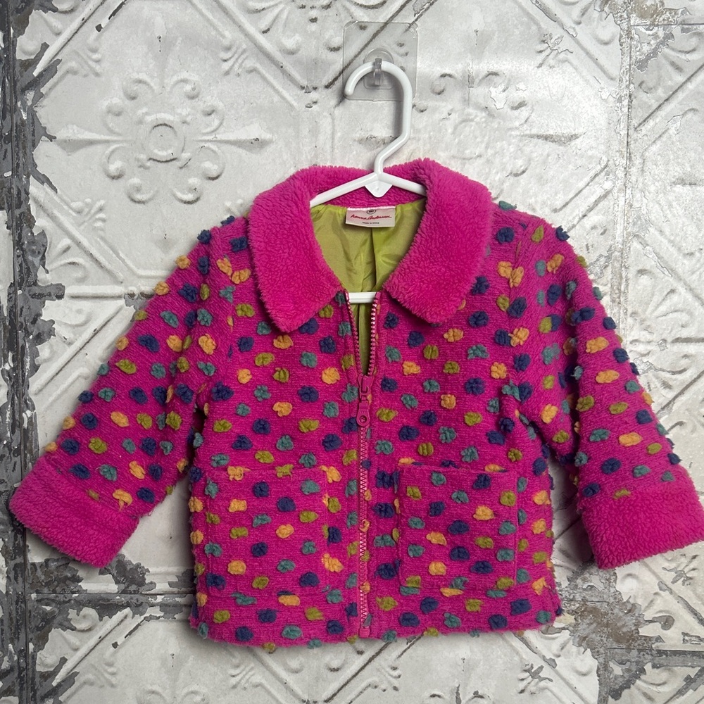Hanna Andersson Pink Polka Dot Kids Jacket